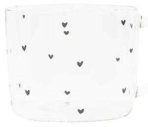 Sklenený hrnček Hearts 400 ml