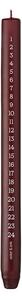 Adventná sviečka Cylindrical 28 cm – 44/2 Deep Wine