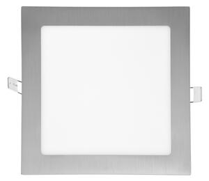 Strieborný vstavaný LED panel hranatý 170 x 170mm 12W Farba svetla Teplá biela
