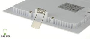 Biely vstavaný LED panel hranatý 170 x 170mm 12W stmievateľný Farba svetla Teplá biela