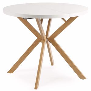 LUGO Rozkladací stôl 90-190 cm biely/dub