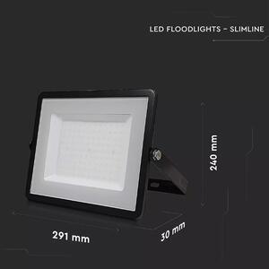 Čierny LED reflektor 100W Premium Farba svetla Denná biela