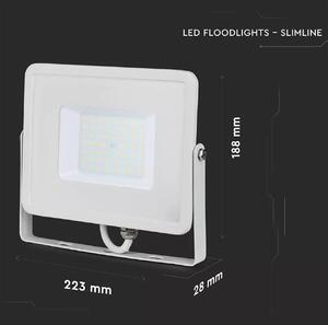 Biely LED reflektor 50W Premium Farba svetla Denná biela