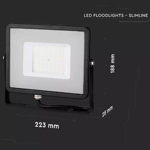 Čierny LED reflektor 50W Premium Farba svetla Denná biela