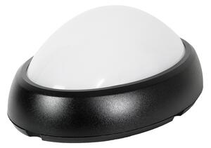 Čierné LED stropnénástenné svietidlo 12W IP54 Farba svetla Teplá biela