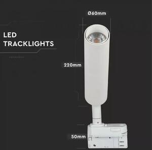 Biely lištový LED reflektor 15W 3F Premium Farba svetla Studená biela