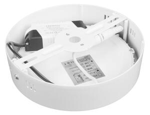 Biely prisadený LED panel guľatý 170mm 12W Farba svetla Teplá biela