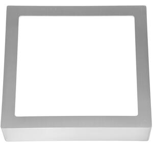 Strieborný prisadený LED panel hranatý 300 x 300mm 25W Farba svetla Teplá biela