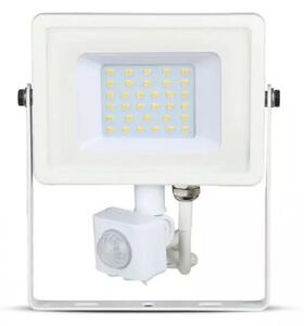 Biely LED reflektor 30W s pohybovým snímačom Premium Farba svetla Teplá biela