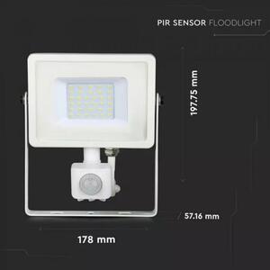 Biely LED reflektor 30W s pohybovým snímačom Premium Farba svetla Teplá biela