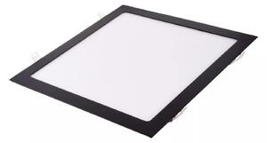Čierny vstavaný LED panel hranatý 300 x 300mm 24W Farba svetla Studená biela