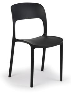 Dizajnová plastová jedálenská stolička REFRESCO, biela