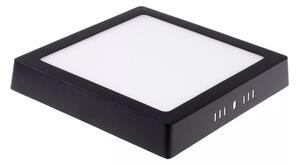 Čierny prisadený LED panel hranatý 170x170mm 12W Farba svetla Denná biela