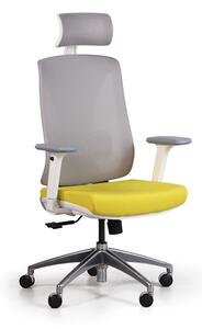 Kancelárska stolička so sieťovaným operadlom ENVY, žltá
