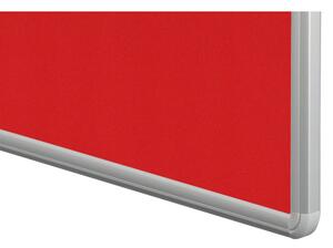 Textilná nástenka ekoTAB v hliníkovom ráme, 1500 x 1200 mm, červená