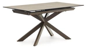 MUZZA Rozkladací jedálenský stôl antamida 160 (210) x 90 cm hnedý
