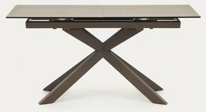MUZZA Rozkladací jedálenský stôl antamida 160 (210) x 90 cm hnedý