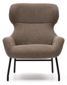 Hnedé kreslo Belina – Kave Home