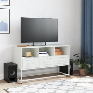 TV skrinka biela 100,5x39x60,5 cm oceľ