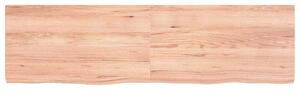 Nástenná polica bledohnedá 180x50x(2-6) cm ošetrený masívny dub