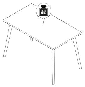 Stôl s rýchlo namontovateľnými nohami