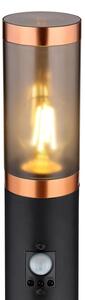 Globo 3159BCS-Von. lampa so senzorom BOSTON 1xE27/15W/230V IP44 110cm čierna/meď