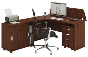 Zostava kancelárskeho nábytku Mirella A +, typ F, orech