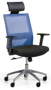 Kancelárska stolička so sieťovaným operadlom WOLF II 1+1 ZADARMO, modrá