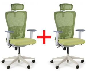 Kancelárska stolička GAM, 1+1 ZADARMO, zelená