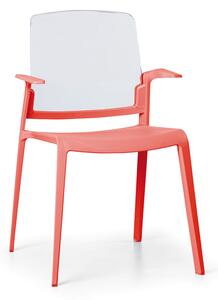 Plastová stolička GEORGE 3+1 ZADARMO, červená