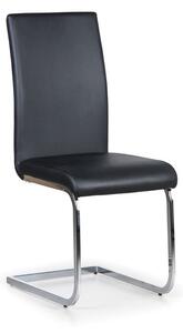 Kožená jedálenská stolička LOTUS, čierna