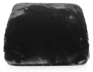 Kožušinová deka, čierna, 150x170, RABITA TYP 1