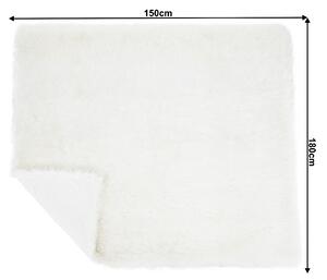 Kožušinová deka, biela, 150x180, EBONA TYP 1