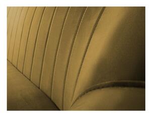 Zamatová pohovka v zlatej farbe Mazzini Sofas Benito, 188 cm