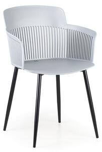 Plastová bistro stolička MOLLY 3+1 ZADARMO, sivá