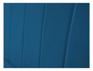 Modrá zamatová pohovka Mazzini Sofas Benito, 158 cm