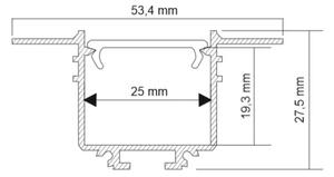 Shilo 1950 - LED zapustené svietidlo HANAWA LED/9W/230V 3000K CRI 90 čierna