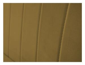 Zamatová pohovka v zlatej farbe Mazzini Sofas Benito, 158 cm