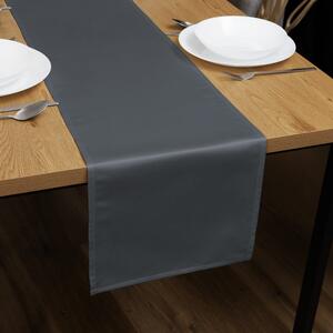 Biante Saténový behúň na stôl polyesterový Satén LUX-049 Antracitovo sivý 20x120 cm