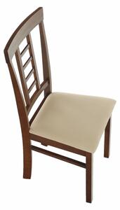 KONDELA Jedálenská stolička, orech/béžová, OLEG NEW