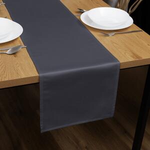 Biante Saténový behúň na stôl polyesterový Satén LUX-056 Antracitovo sivý 20x120 cm