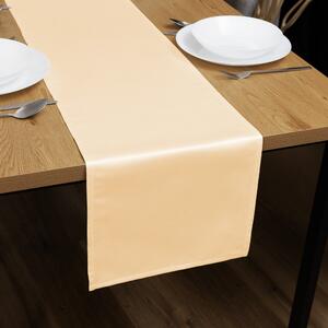 Biante Saténový behúň na stôl polyesterový Satén LUX-057 Béžový 20x120 cm