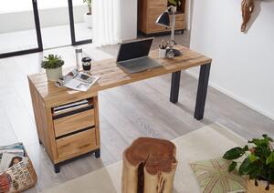 TIROL Písací stôl s poličkou 150x55 cm, prírodná, dub