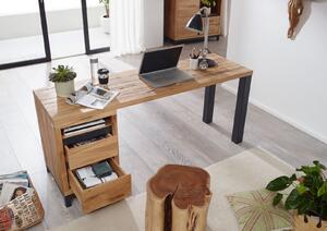 TIROL Písací stôl s poličkou 150x55 cm, prírodná, dub