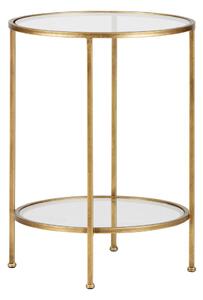 Mosadzný odkladací stolík v bronzovej farbe BePureHome Goddess, ⌀ 45,5 cm