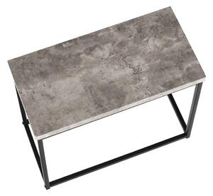 Príručný stolík, čierna/betón, TENDER
