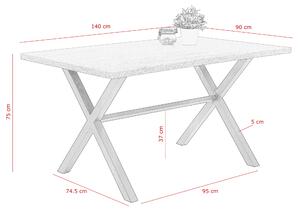 Stôl BONNY T biela
