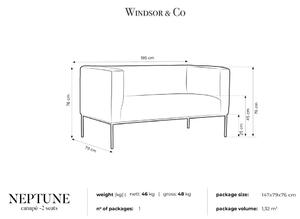 Čierna pohovka Windsor & Co Sofas Neptune, 145 cm