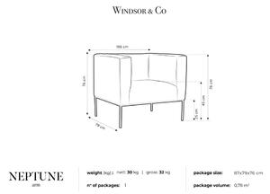 Tmavosivé kreslo Windsor & Co Sofas Neptune