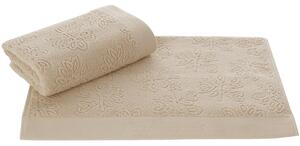 Soft Cotton Uterák LEAF 50 x 100 cm. Uterák LEAF s rozmermi 50 x 100 cm zo 100% česaná bavlna poskytuje záruku kvality materiálu, ktorá je ešte zosilnená antibakteriálnou ochranou. Béžová